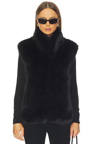 Apparis Laila Sable Vest in Noir from Revolve.com | Revolve Clothing (Global)