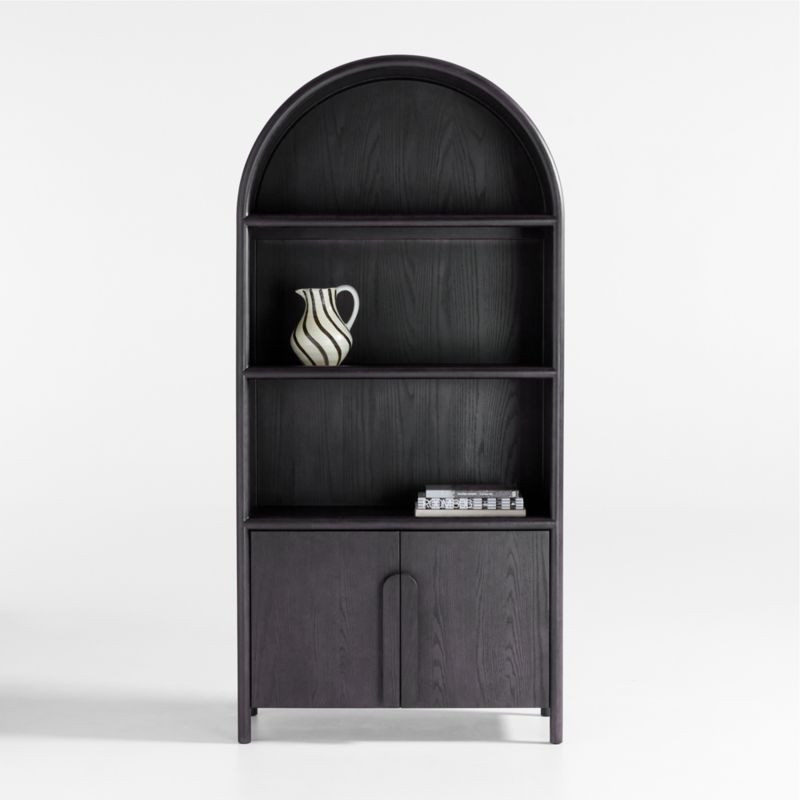Annie Charcoal Brown Wood Storage Bookcase with Shelves by Leanne Ford + Reviews | Crate & Barrel | Crate & Barrel