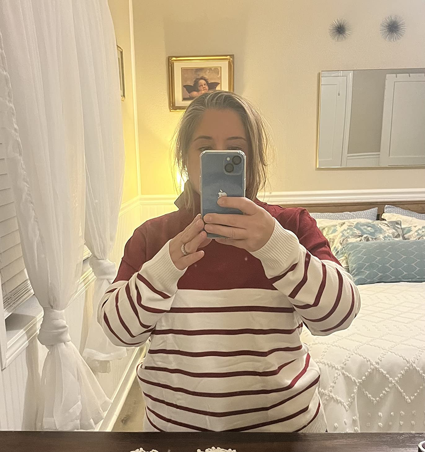 KIRUNDO Women's 2024 Fall Winter Turtleneck Knitted Sweater Long Sleeve Striped Color Block Loose... | Amazon (US)