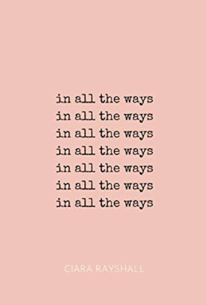 In All The Ways | Amazon (US)