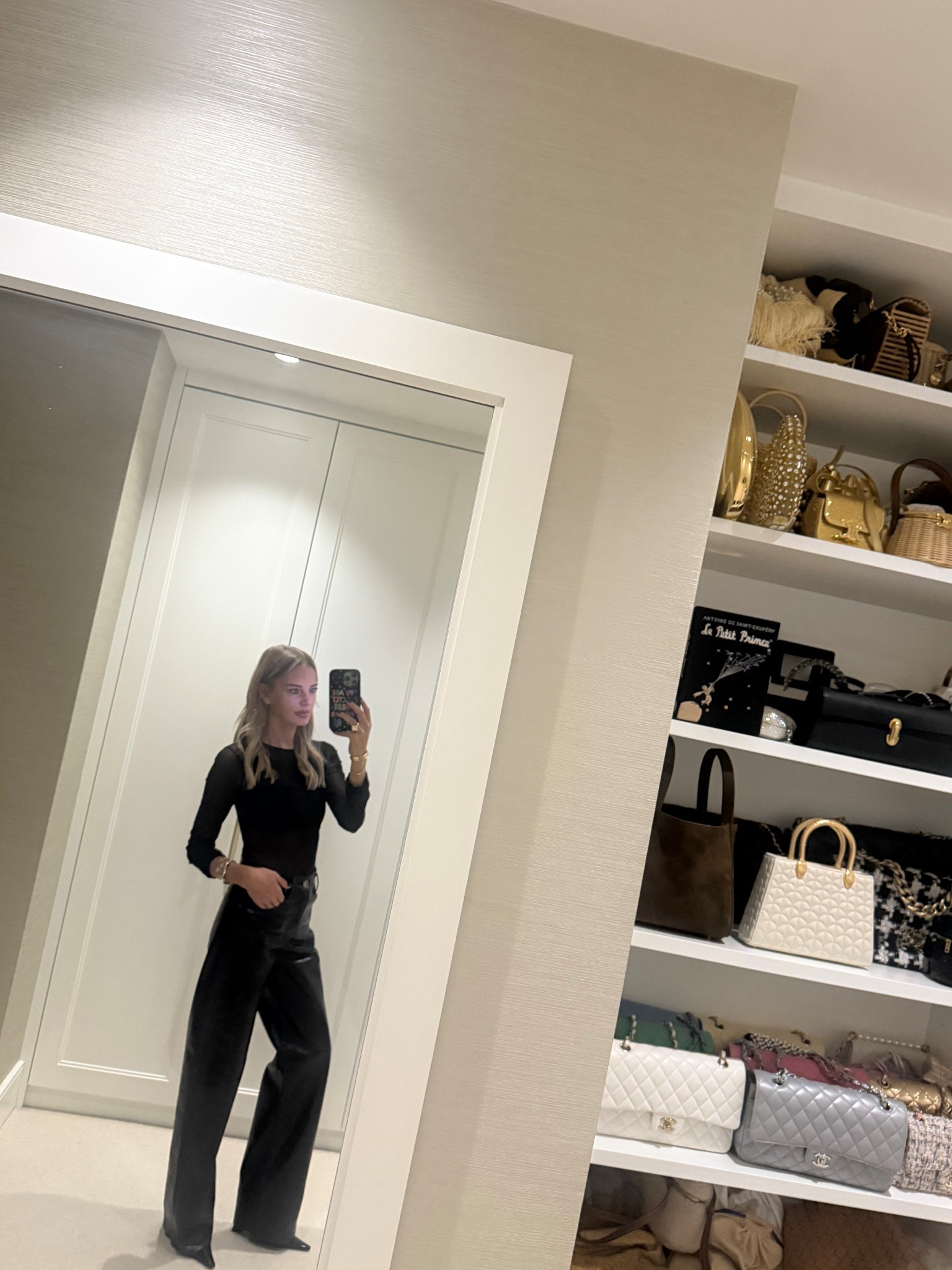 Leather trousers croc Agolde 