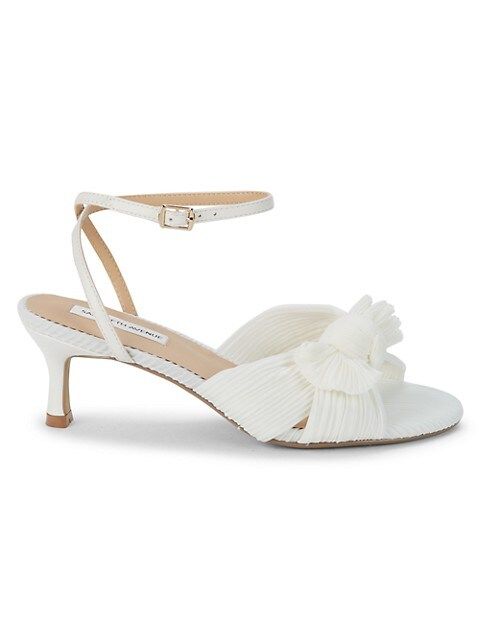 Sammy ​Bow-Knot Leather Kitten Heel Sandals | Saks Fifth Avenue OFF 5TH