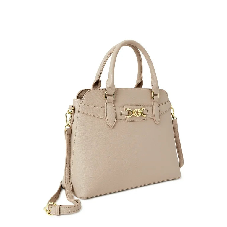 C. Wonder Women’s Adult Naomi Caviar Textured Satchel Bag Oxford Tan - Walmart.com | Walmart (US)