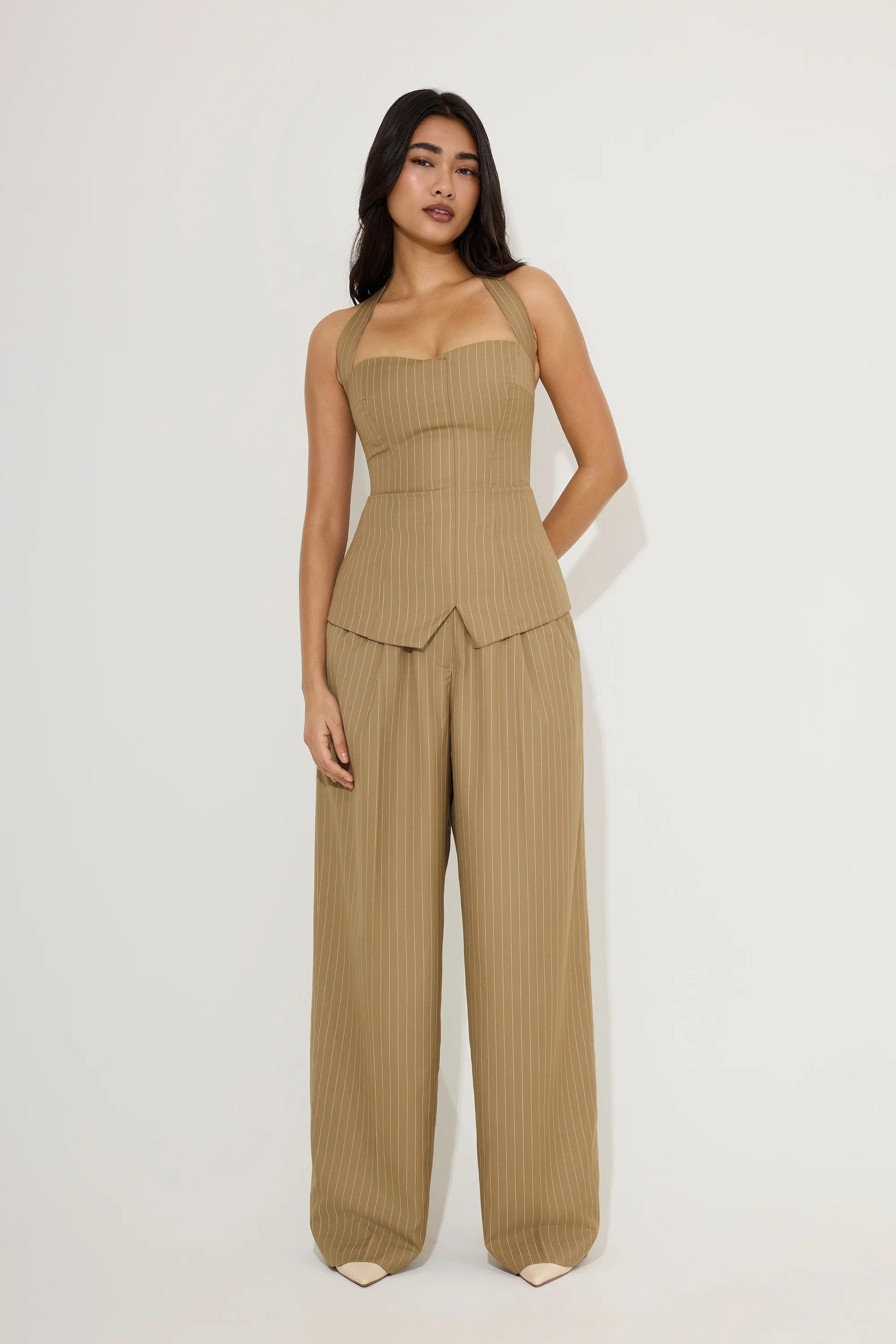 Relaxed Fit Pinstripe Trousers | Odd Muse