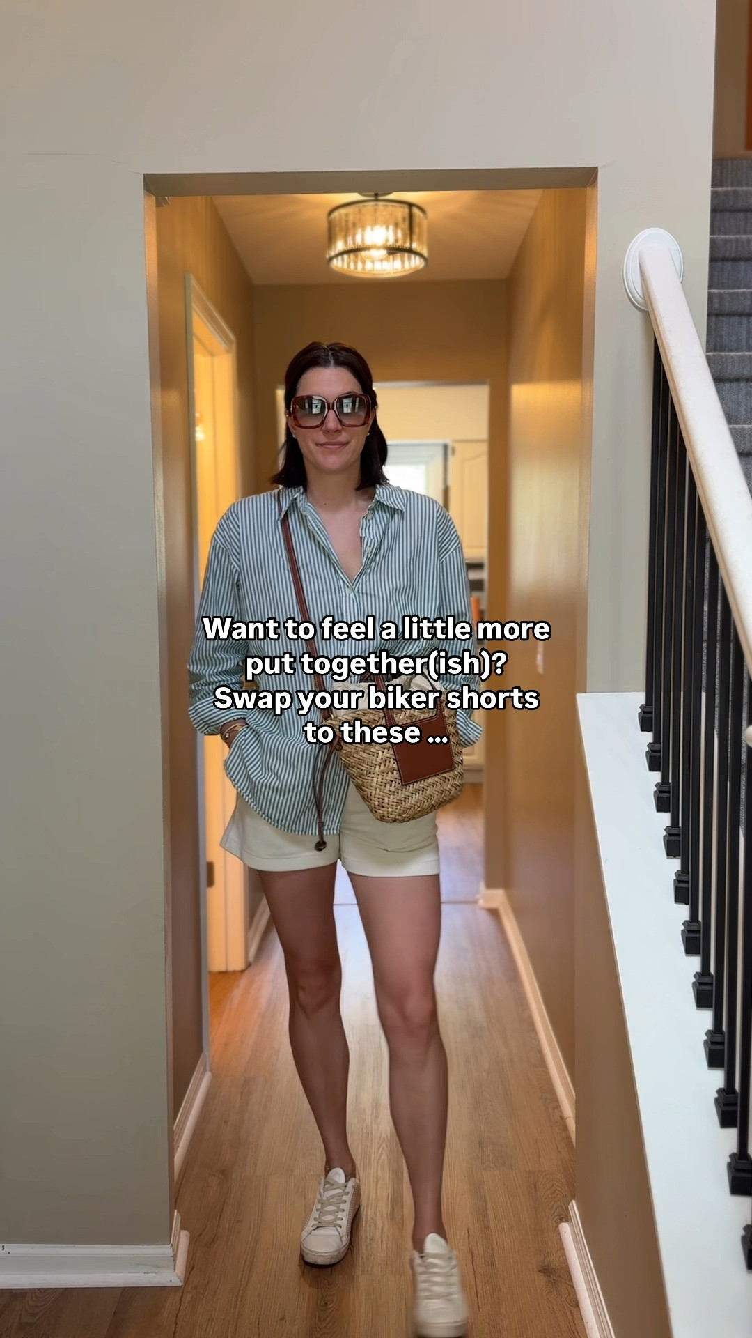 Softstreme shorts instead of biker shorts for a little more put together outfit

Lululemon, tall girl styles, mom outfits, school drop off, casual outfits, button down, summer bags

#LTKStyleTip #LTKFindsUnder100 #LTKMidsize