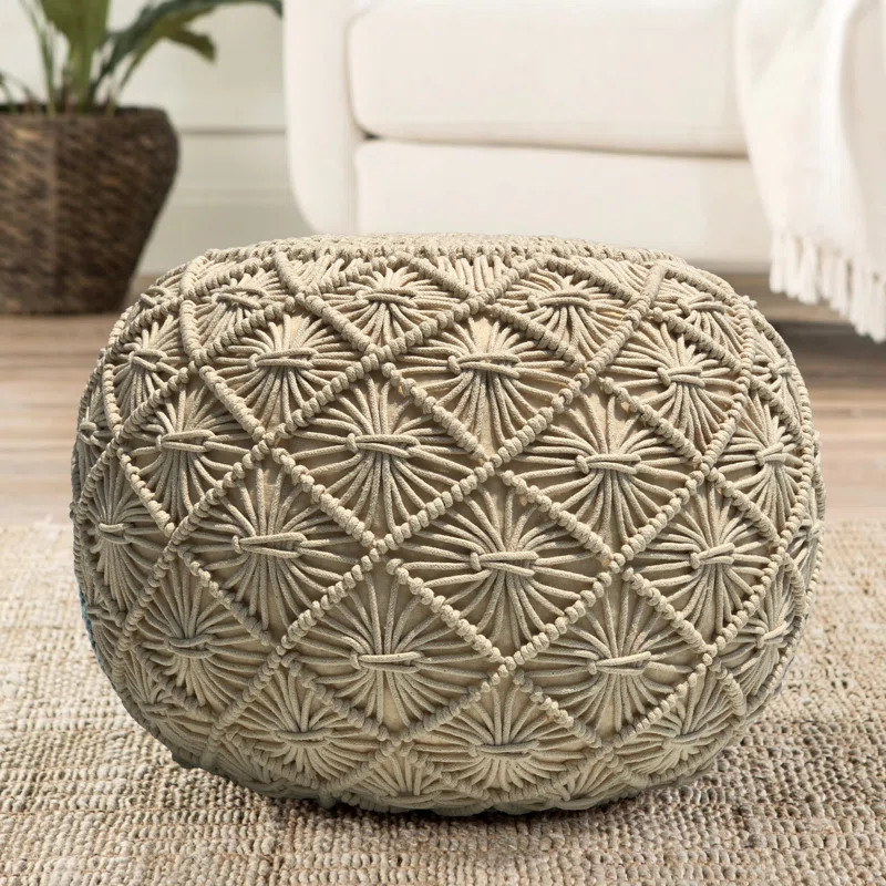 Phelan Macrame Pouf | Wayfair North America