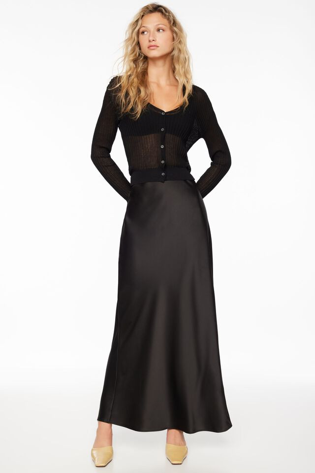 Melody Satin Slip Maxi Skirt | Dynamite Clothing