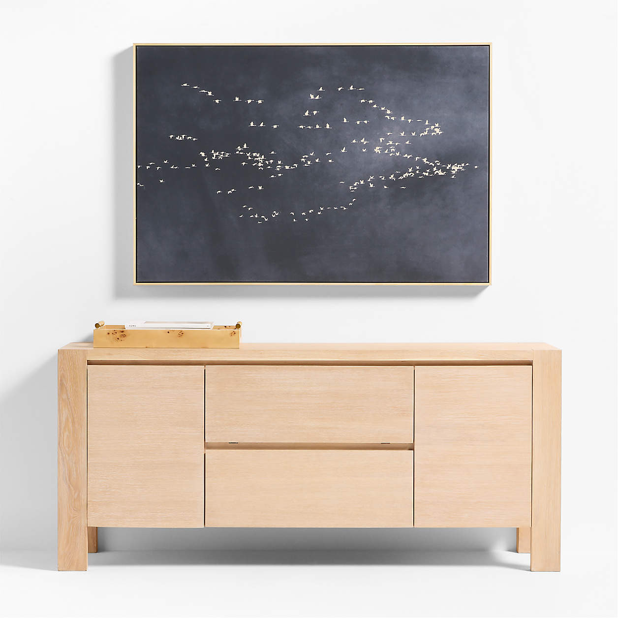 "Heading South" Blue Canvas 70"x47" Wall Art Print + Reviews | Crate & Barrel | Crate & Barrel