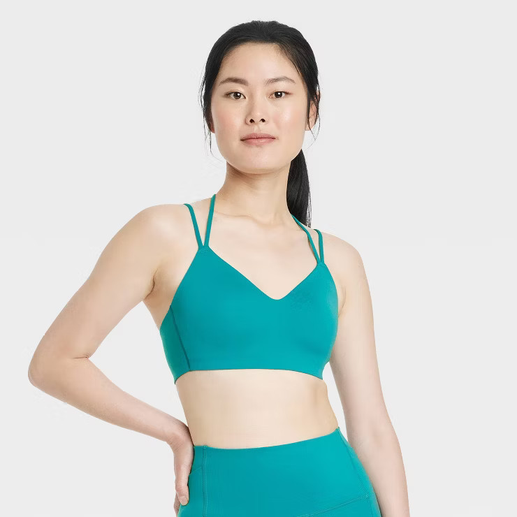 Women's Light Support Dual Strap Molded Sports Bra - All in Motion™ | Target