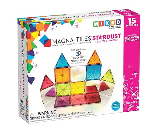 Magna Tiles Stardust Set, The Original Magnetic Building Tiles for Creative Open-Ended Play, Educ... | Amazon (US)