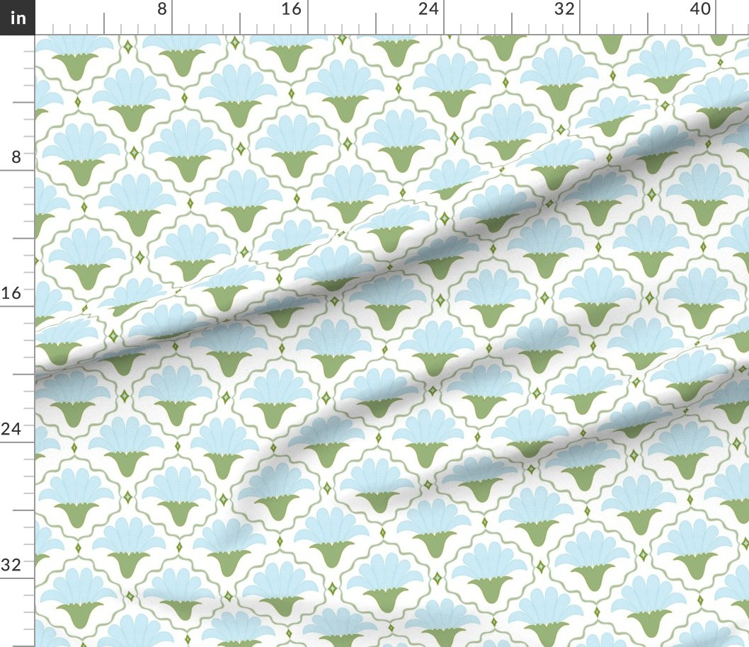 Fabric in Pagoda Palm | Spoonflower