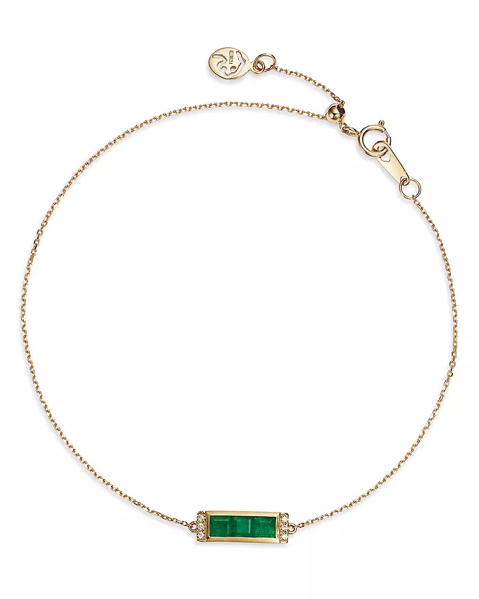 Emerald & Diamond Accent Chain Bracelet in 14K Yellow Gold - 100% Exclusive | Bloomingdale's (US)