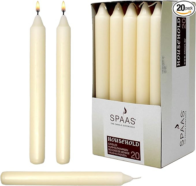 7 Inch Ivory Taper Candles 6 Hour Burning Candle Decorate Your Dinner Wedding Table Dripless and ... | Amazon (US)