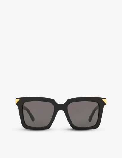 Womens Black BV1005S Square-framed Acetate Sunglasses | Selfridges