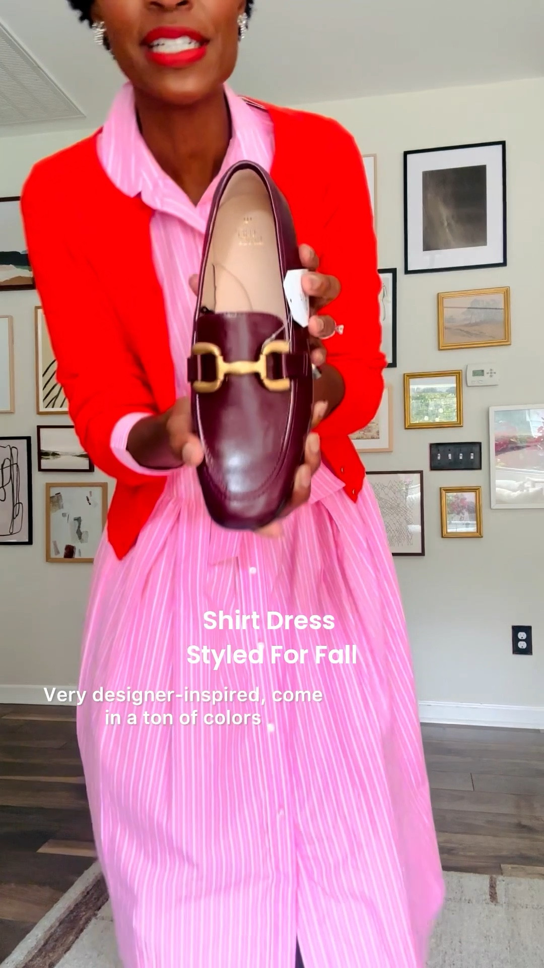 This shirt dress comes in blue and pink and looks so great layered with the softest cable knit sweater. Loafers are actually TTS after wearing them for a bit! It’s giving teacher and I’m not mad at it 😂😍 @walmartfashion #walmartpartner #walmartfashion

#LTKOver40 #LTKWorkwear #LTKFindsUnder50