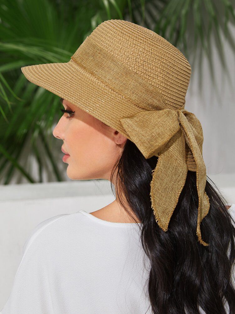 Bow Knot Decor Straw Hat | SHEIN