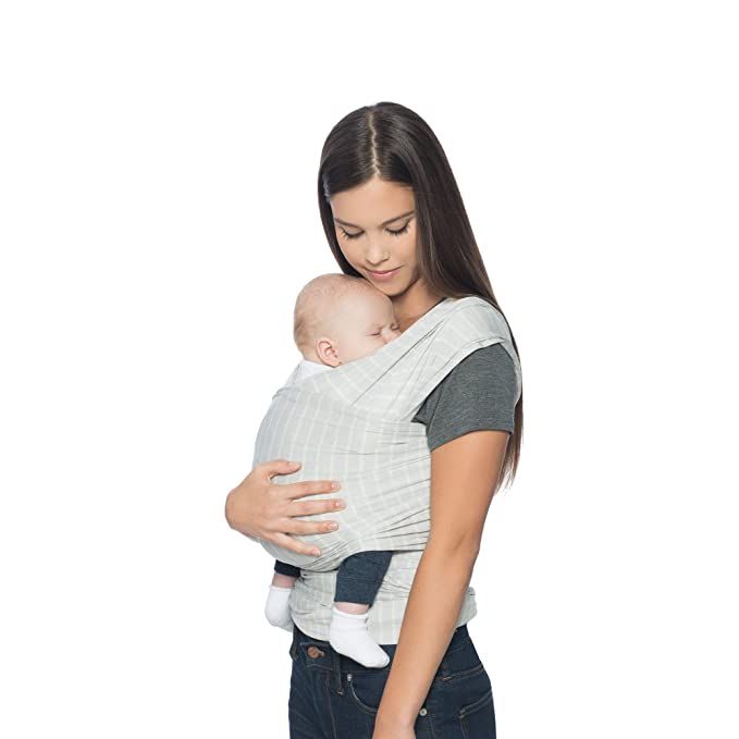 Ergobaby Aura Baby Carrier Wrap for Newborn to Toddler (7-25 Pounds), Grey Stripes | Amazon (US)