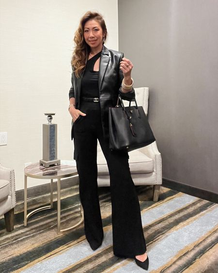 All black outfit 🖤 Comfy for work or a GNO! (Size XS in all) #styleofsam #cabiclothing 

#LTKover40 #LTKworkwear #LTKstyletip