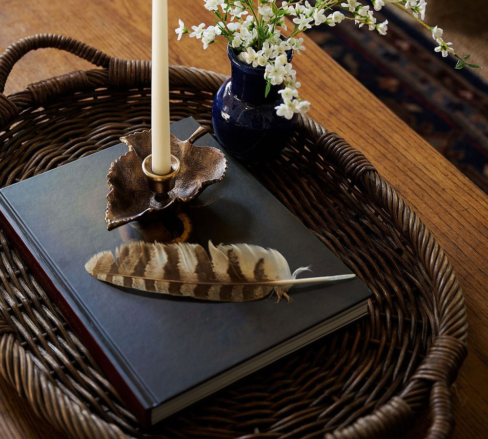 Metal Leaf Candle Holder | Pottery Barn (US)