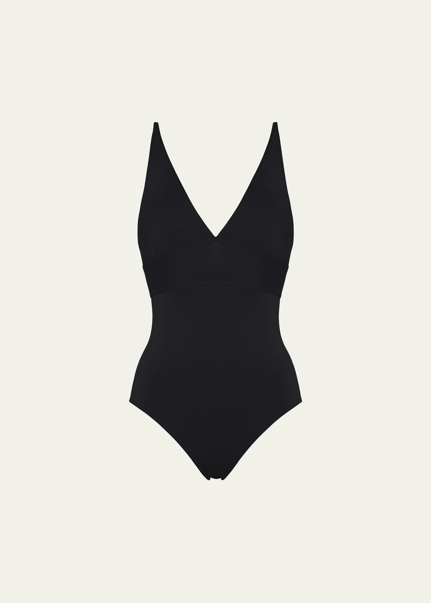 Eres Larcin Deep V Triangle One-Piece Swimsuit | Bergdorf Goodman
