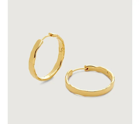Siren Muse Wave Medium Hoop Earrings | Monica Vinader (Global)