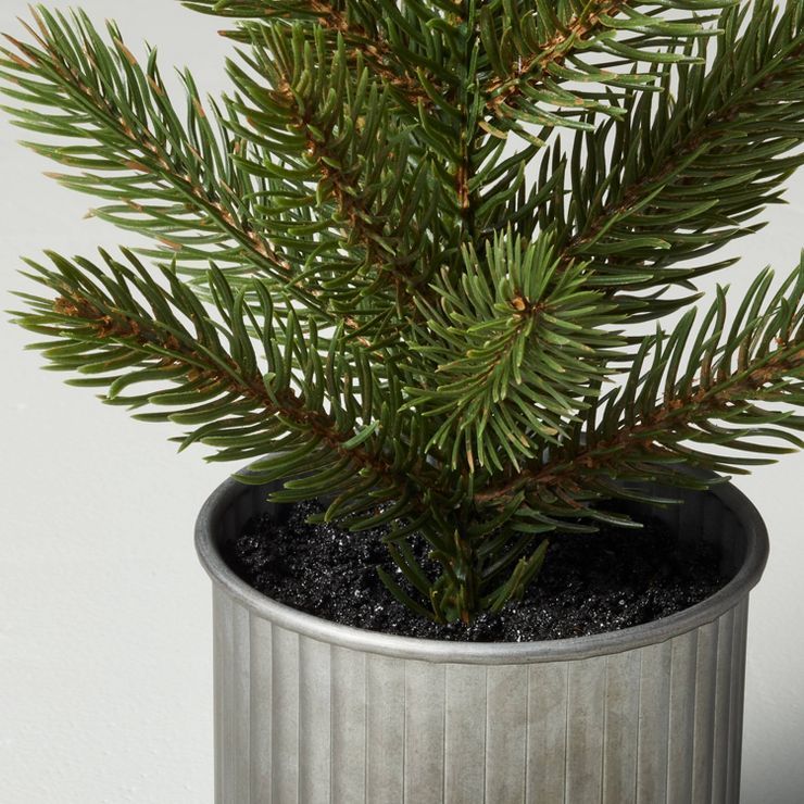 Faux Pine Tree in Galvanized Metal Pot - Hearth & Hand™ with Magnolia | Target