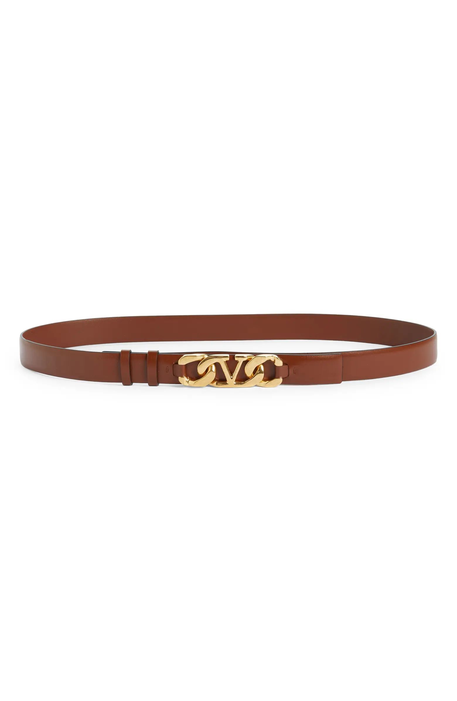 VLOGO Chain Detail Leather Belt | Nordstrom