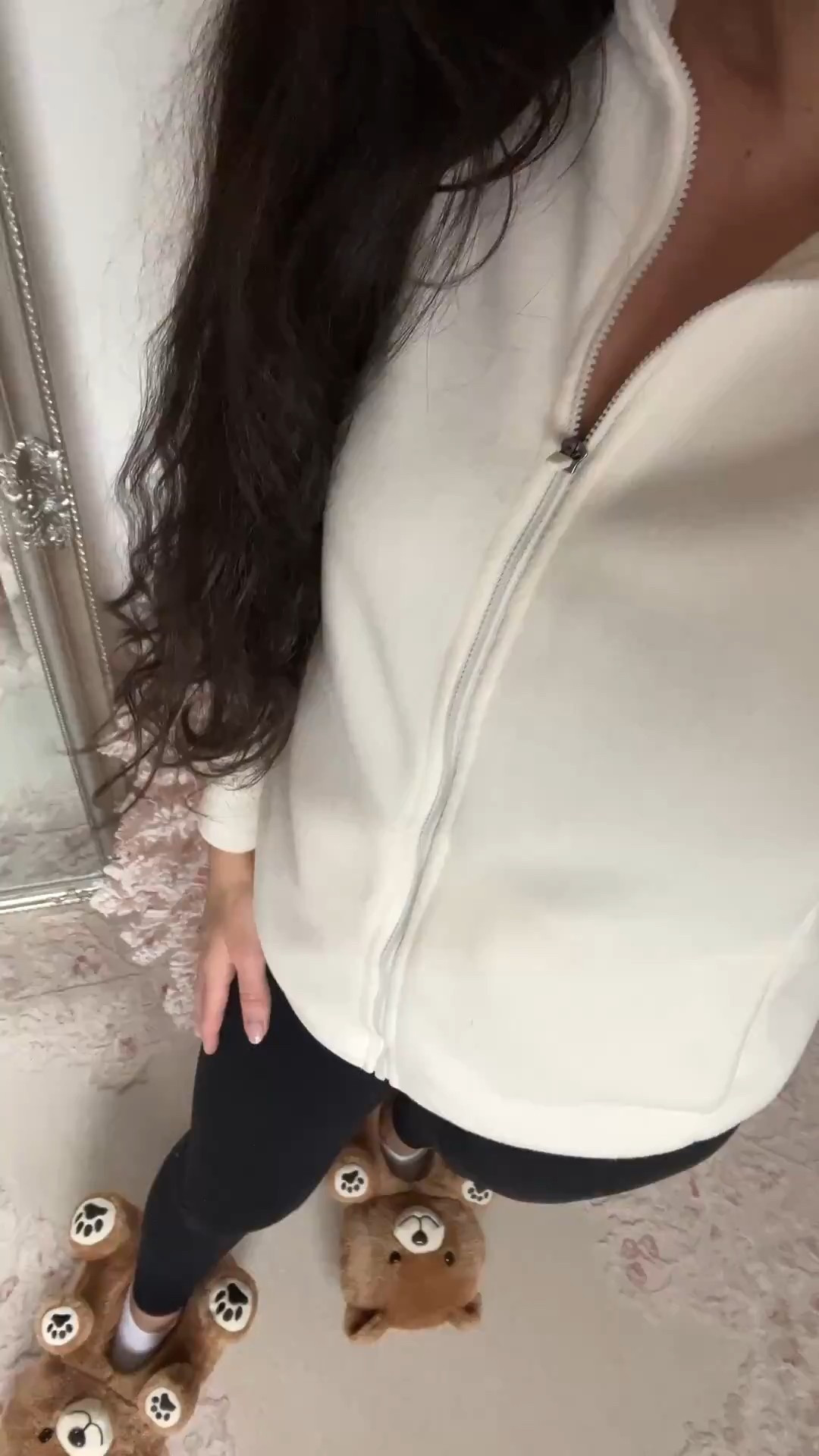 Old navy micro fleece zip up 
I wear a size small 
So warm and cozy 
Cozy fall layer 
Fall outfit 

#LTKFindsUnder50 #LTKStyleTip #LTKSaleAlert