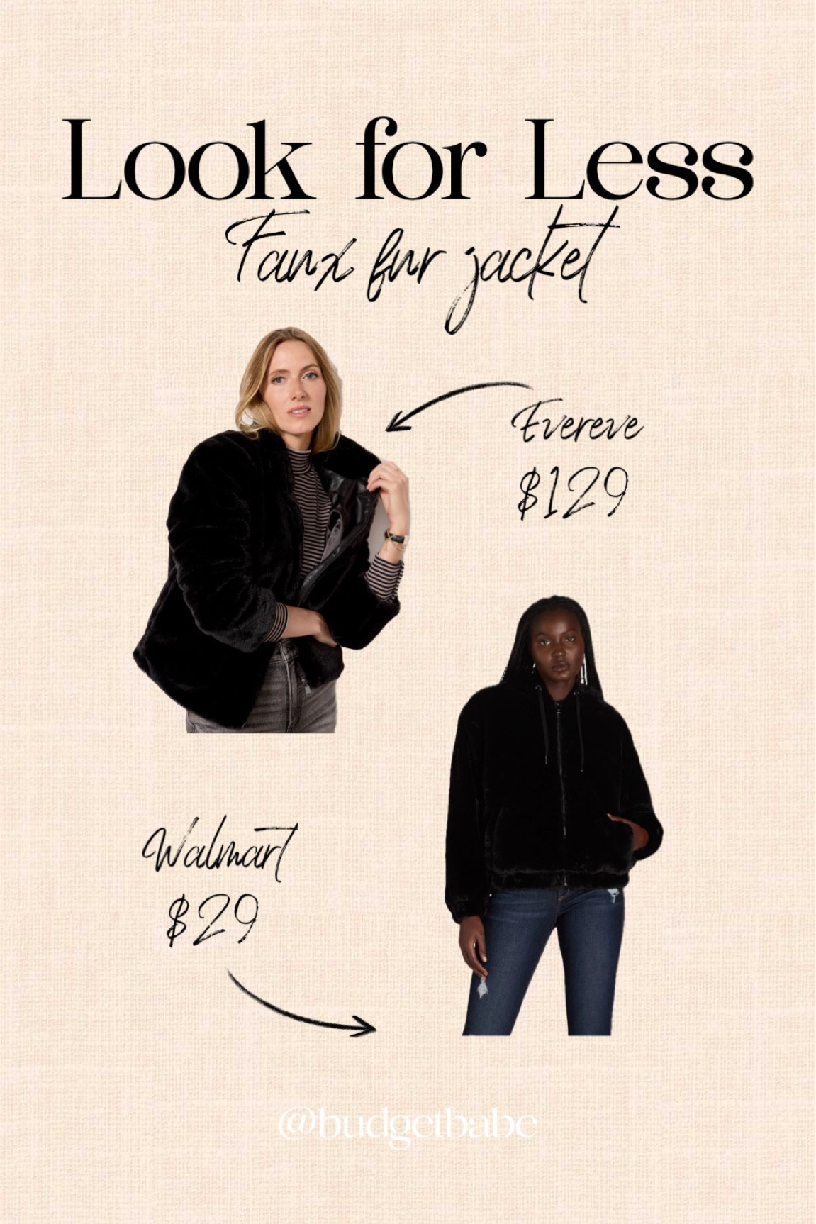 Look for less faux fur jacket at Walmart

#LTKFindsUnder50 #LTKStyleTip #LTKFindsUnder100