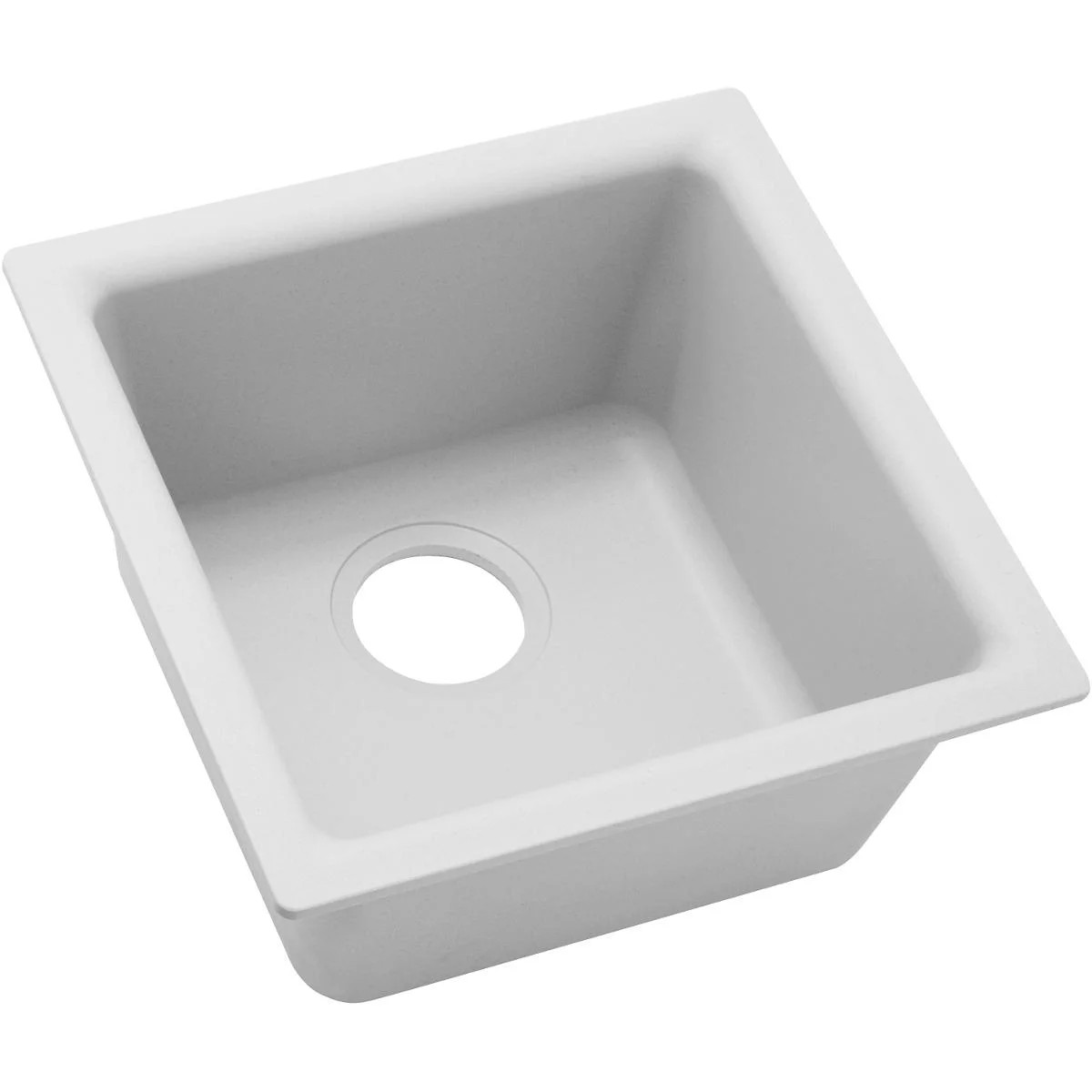 Elkay Quartz Classic 15-3/4" x 15-3/4" x 7-11/16", Single Bowl Dual Mount Bar Sink, White White | Walmart (US)