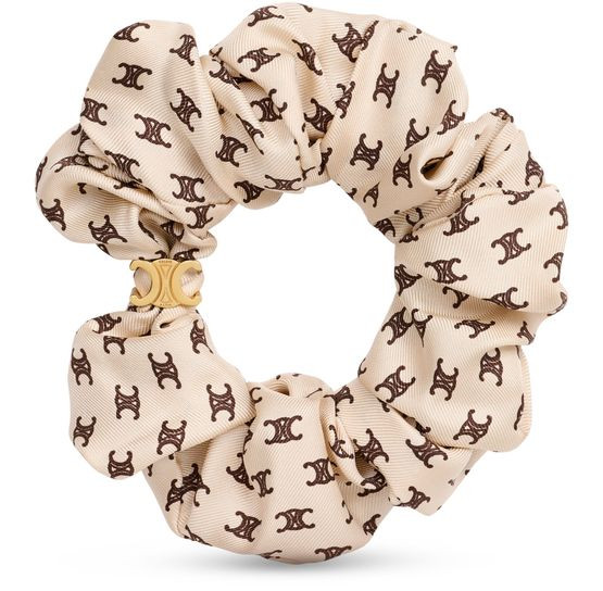 Mini Triomphe scrunchy aus seide und messing mit gold-finish | 24S (APAC/EU)