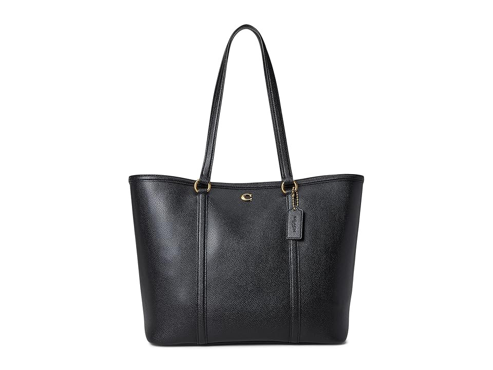 COACH Legacy Tote Tote Handbags Black, Leather/Polyester | Zappos