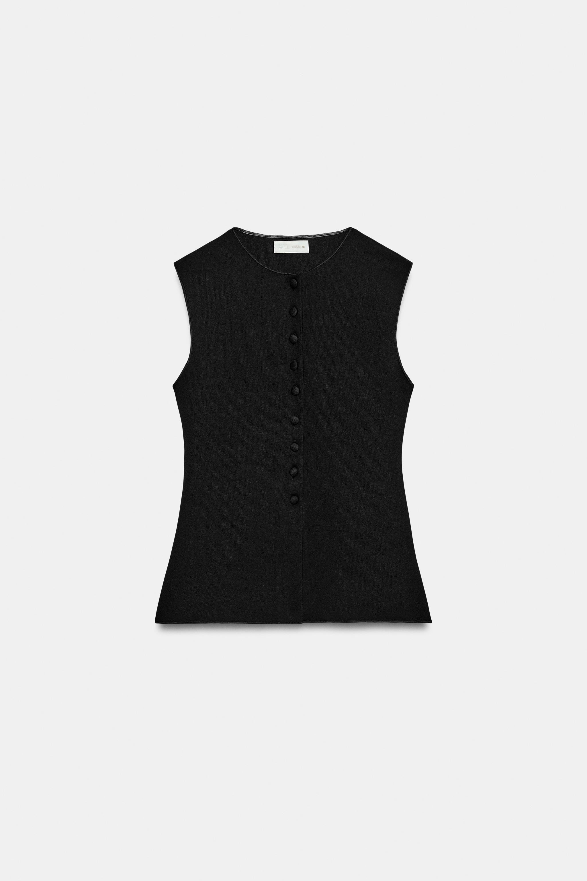 BUTTONED VEST TOP | Zara Canada