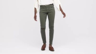 Women's Mid-Rise with Knee Slit Jeggings - Universal Thread™ Olive | Target