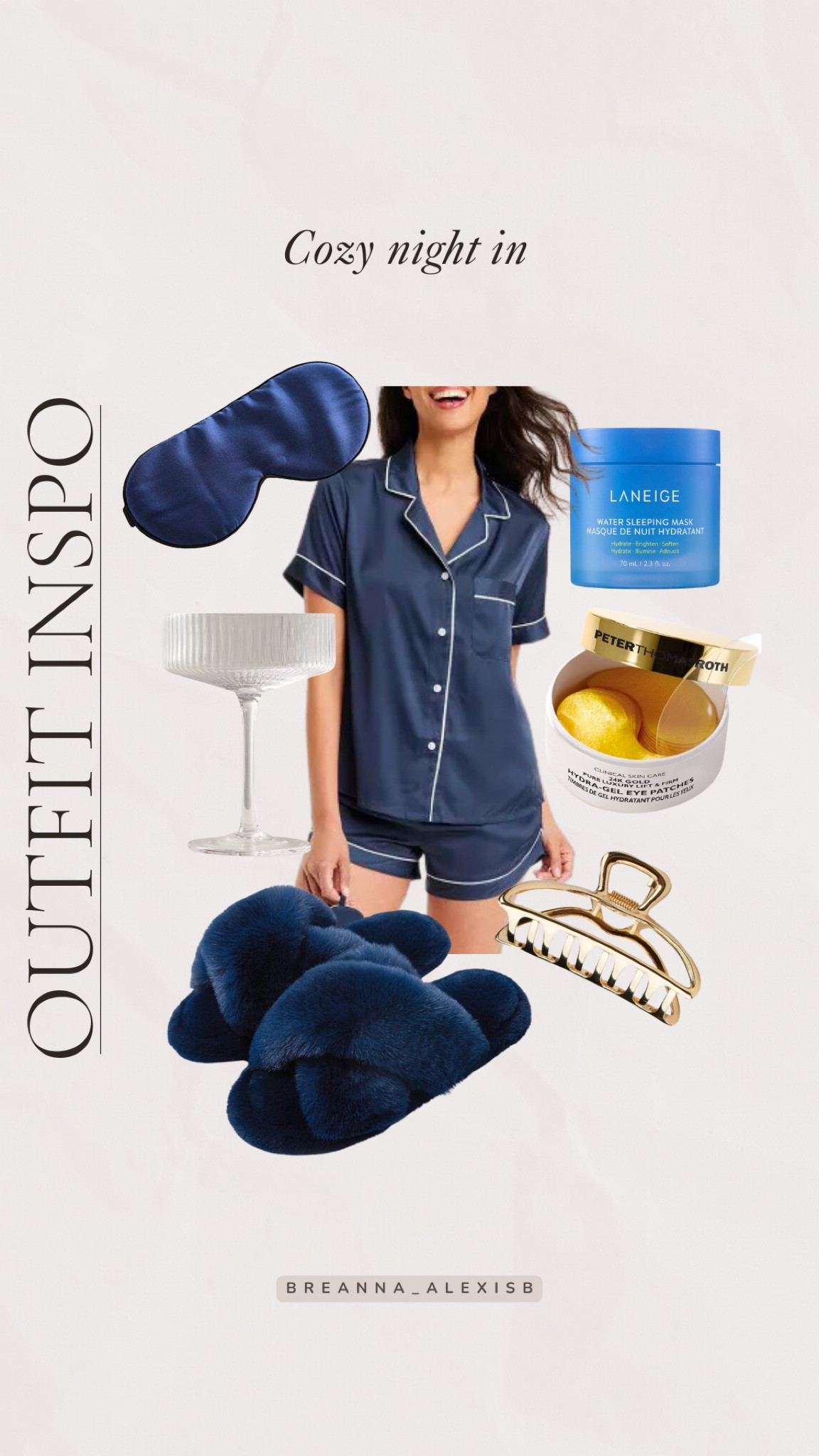 Cozy night in outfit inspo 💤

Women’s beauty, under eye patches, claw clip, slippers, cozy slippers, blue pjs, blue gifts, sleep mask, wine glass, gifts for her, pj set, silk pjs, target fashion, sleep accessories, night routine, skin care, self caree

#LTKbeauty #LTKfindsunder50 #LTKstyletip