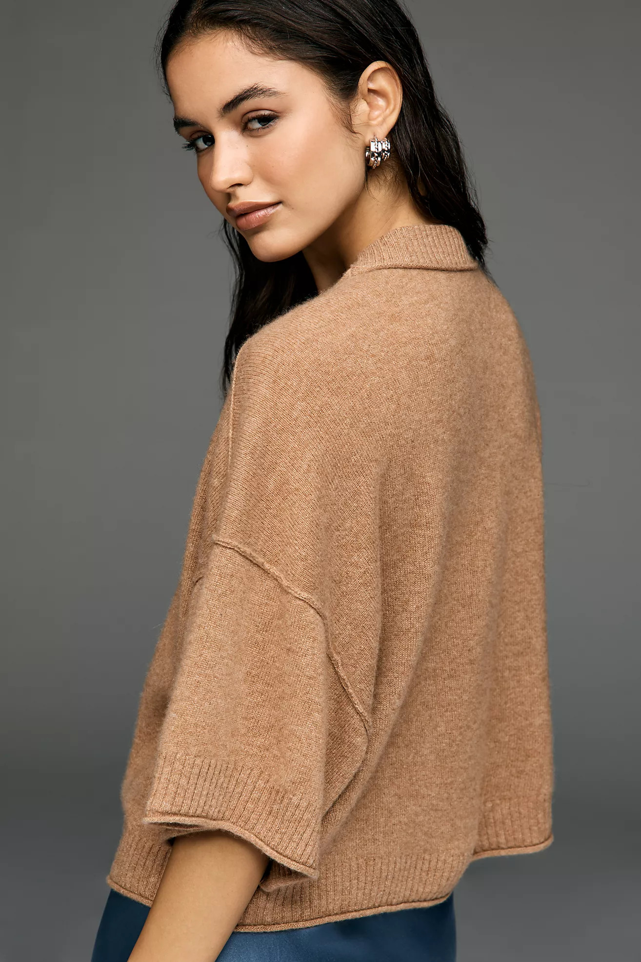 The Goldie Crew-Neck Cashmere Sweater | Anthropologie (US)