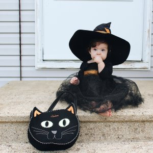 Glow-in-the-Dark Kitty Felt Treat Bag | Pottery Barn Kids