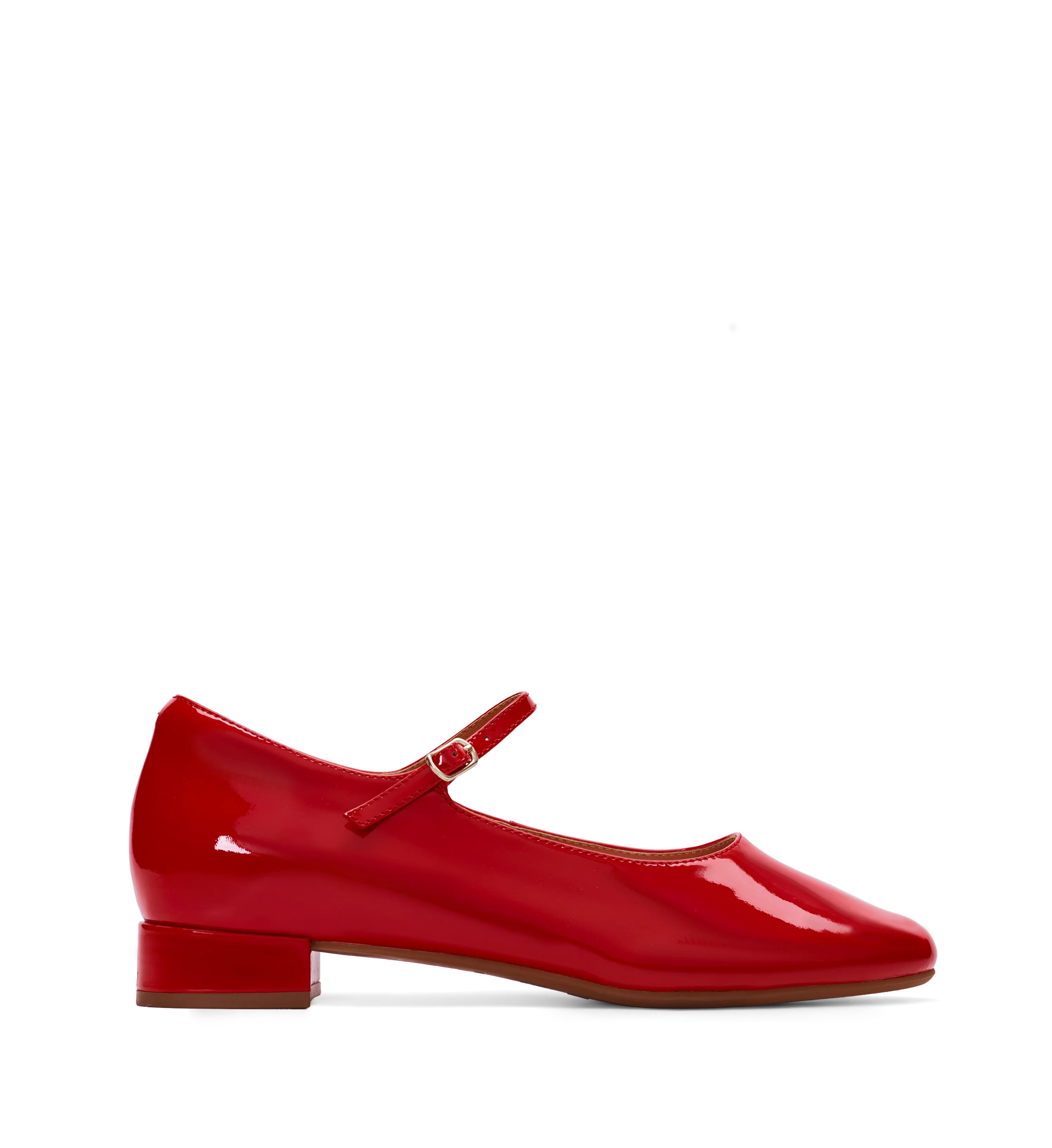 Chat Poppy Red Patent Leather Ballet Flats | Bared Footwear | Bared Footwear