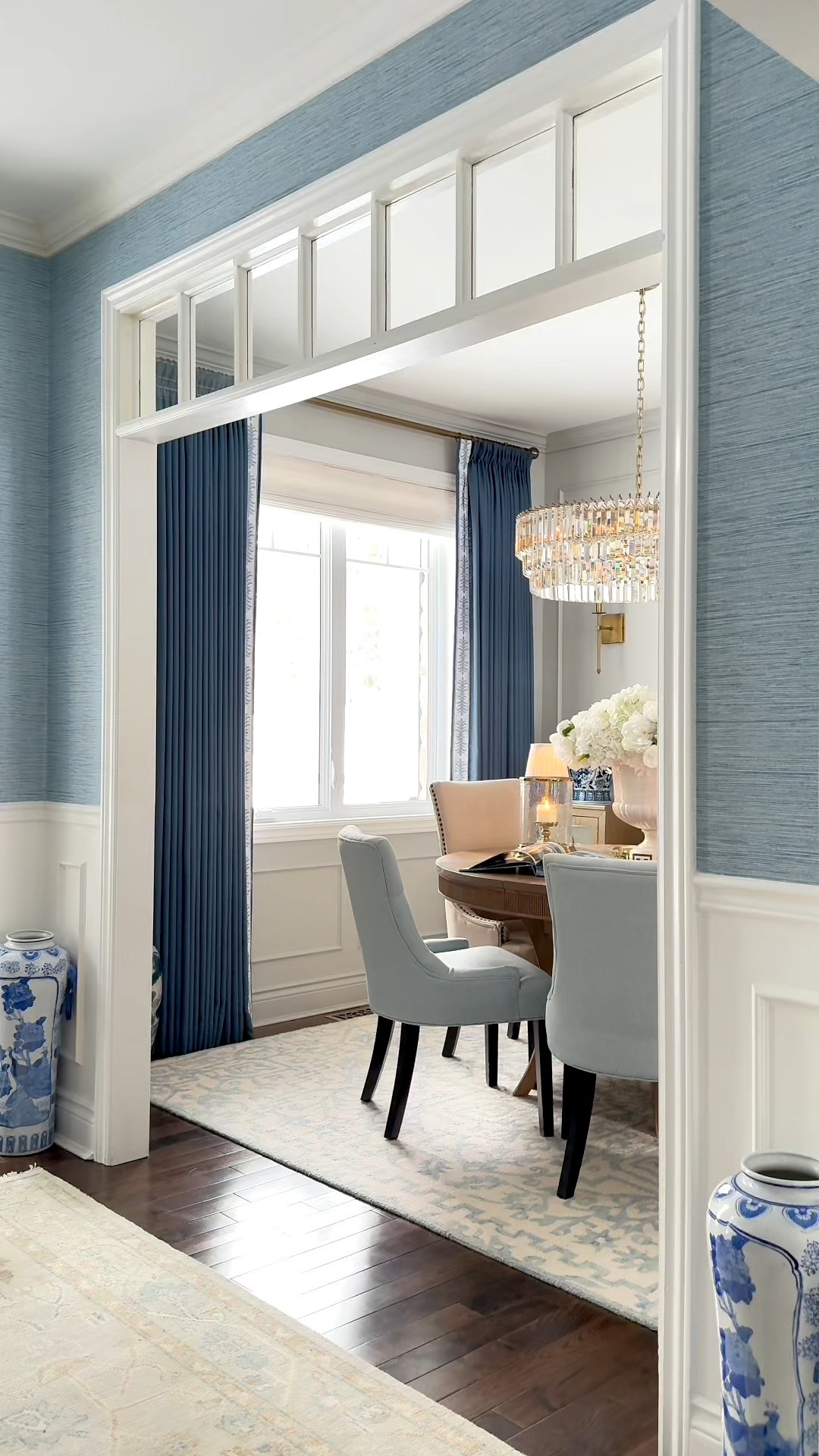 January blues in our dining room! We went for something very different added some chic and cozy layers to this space and love the new vibe! Gorgeous, luxe blue drapes from @twopagescurtains add just the right amount of sophisticated chic and the saturated aegean blue is so stunning in here. We’re loving it how they play off of our entryway wallpaper and help to bring more blues into this space so effortlessly.

💙Get the luxe look for less with my code CITRINELIVING for 24% OFF anything!

Here are the details:

Fabric: Liz Linen
Color: Aegean Blue 1908-35
Header style: Triple pleat
Trim: R31
Single panel: 83”W x 101.75”H
Liner: Privacy
Memory Shape: Yes

#LTKSeasonal #LTKstorytime #LTKHome