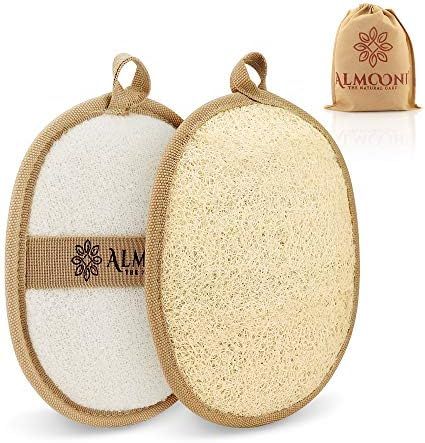 Premium Exfoliating Loofah Pad Body Scrubber, Made with Natural Egyptian Shower Loufa Sponge That... | Amazon (US)