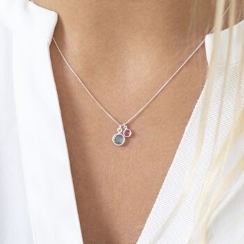 Mother And Child Birthstone Charm Necklace | Not On The High Street