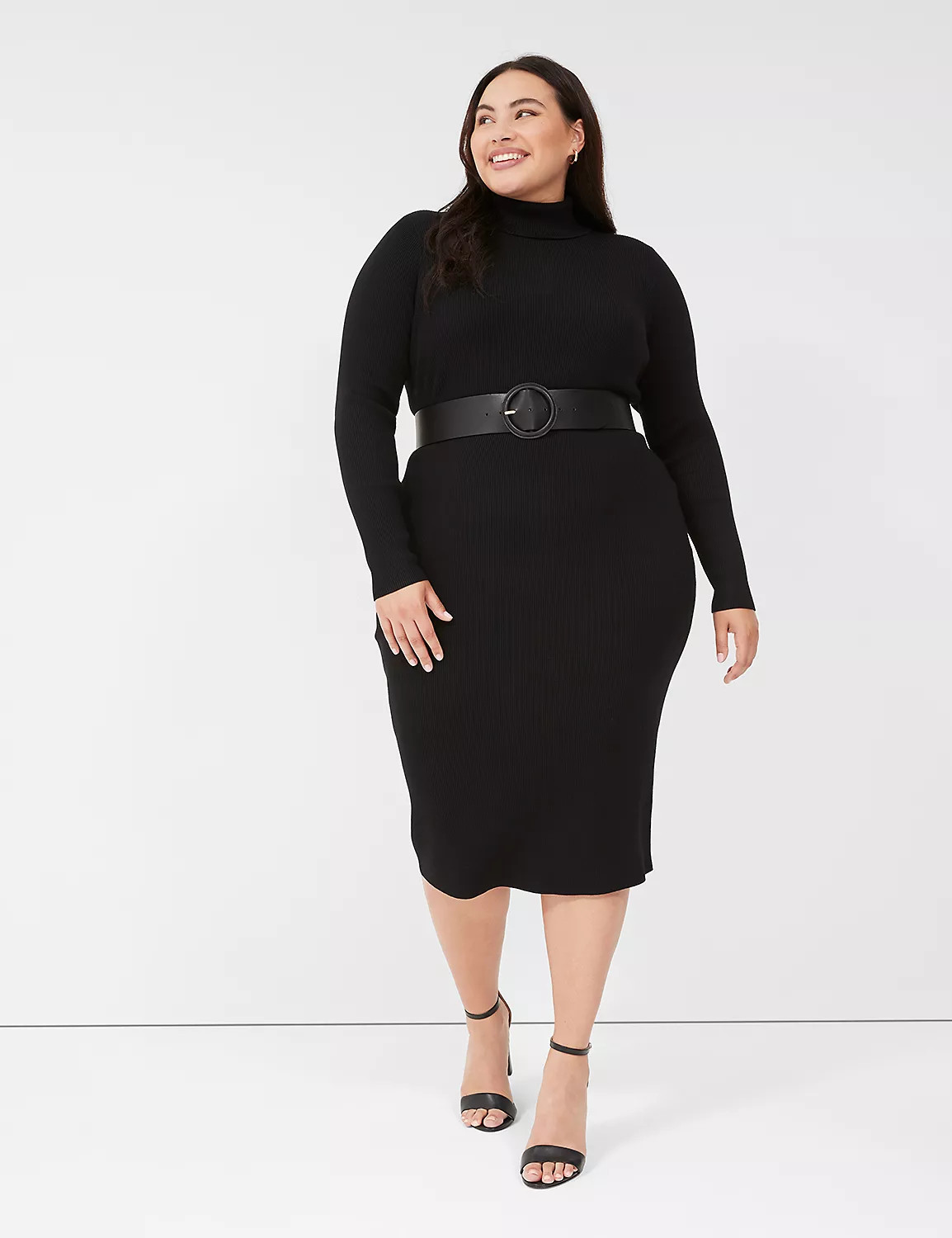 Turtleneck Ribbed Sweater Dress | LaneBryant | Lane Bryant (US)