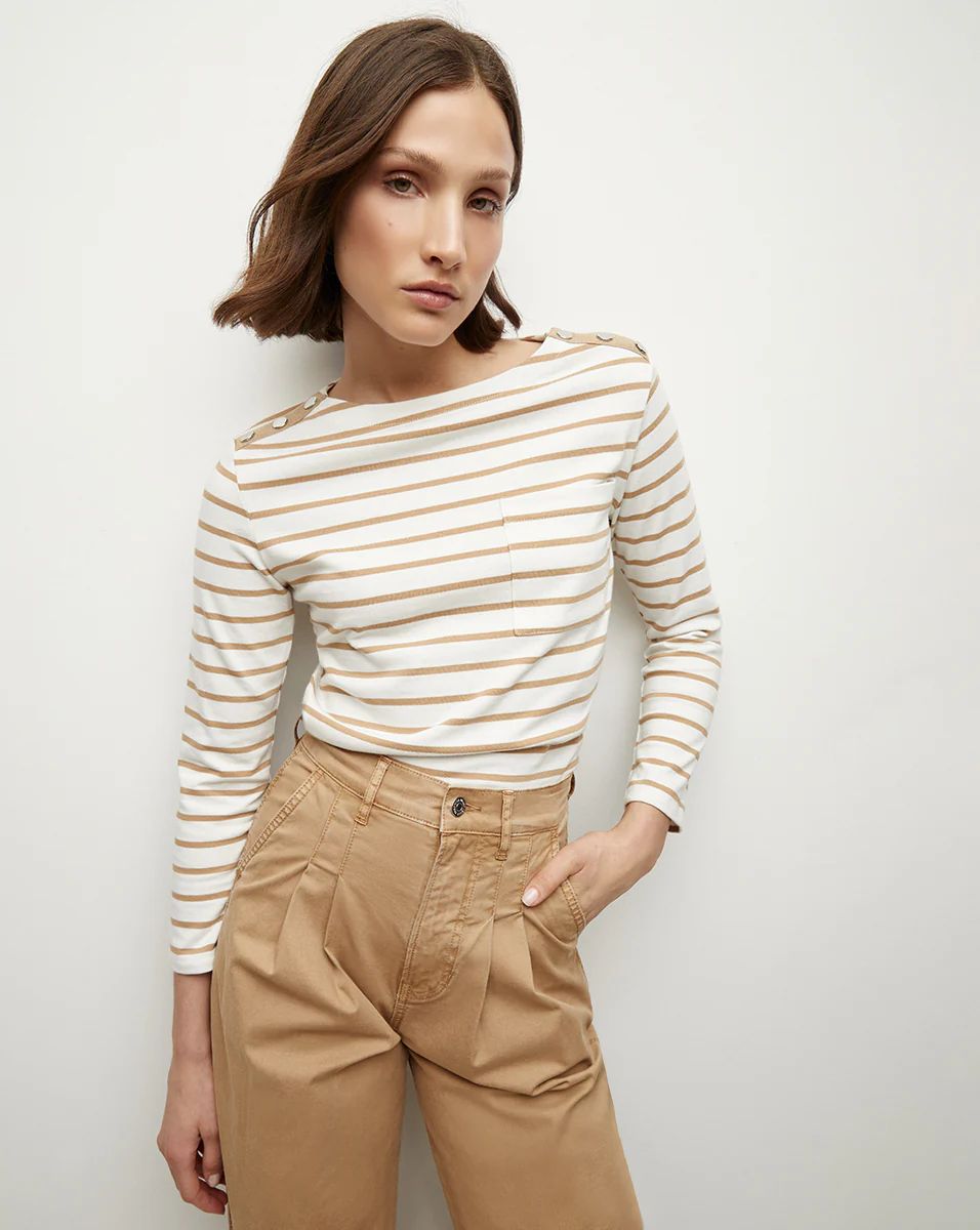Hovey Striped Top | Veronica Beard
