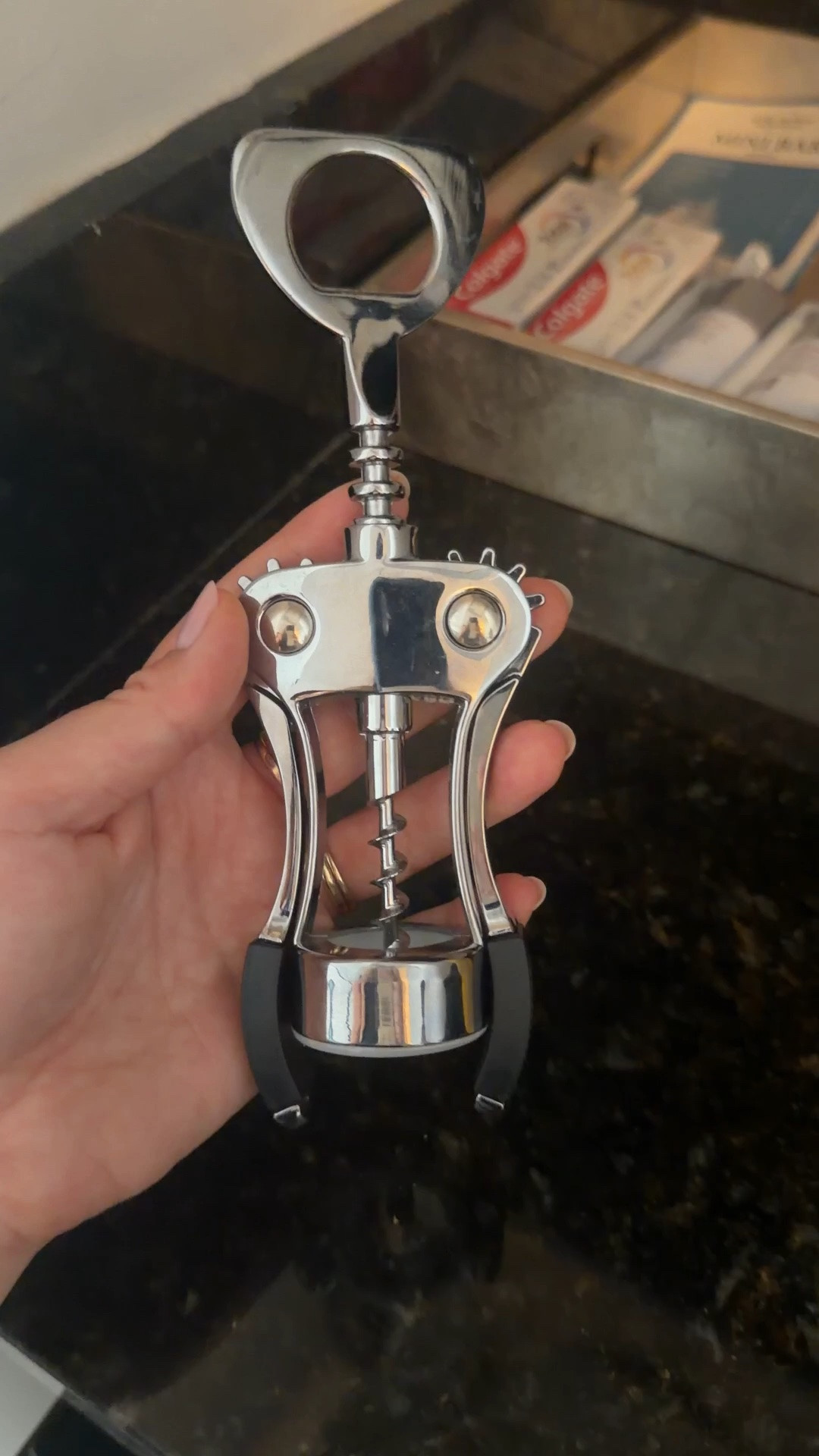Most of the wine I open ends up in the pot, not the glass, and the pot does not care about my corkscrew technique 🍷 This wing opener is the one I hand to everyone. The screw twists in, the little wings rise like the whole thing is doing a stretch, and pressing them down pulls the cork straight out. There is no yanking and no crumbled cork floating in anything. It has real weight to it, opens caps too, and guests have stopped asking me where the fancy opener is. The exact opener is linked below!

I'm Ksenia, food blogger and mom of two, and a splash of wine is my favorite kitchen shortcut. Follow for the tools that make cooking easier!

#wineopener #corkscrew #kitchentools #hostingessentials #cookingwithwine #kitchenfinds #immigrantstable

#LTKHome #LTKfoodie #LTKvlog