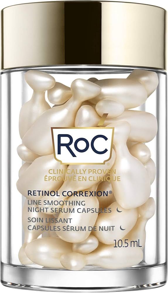 RoC Retinol Correxion line smoothing Night Serum Capsules, Clear, 30 Count | Amazon (CA)