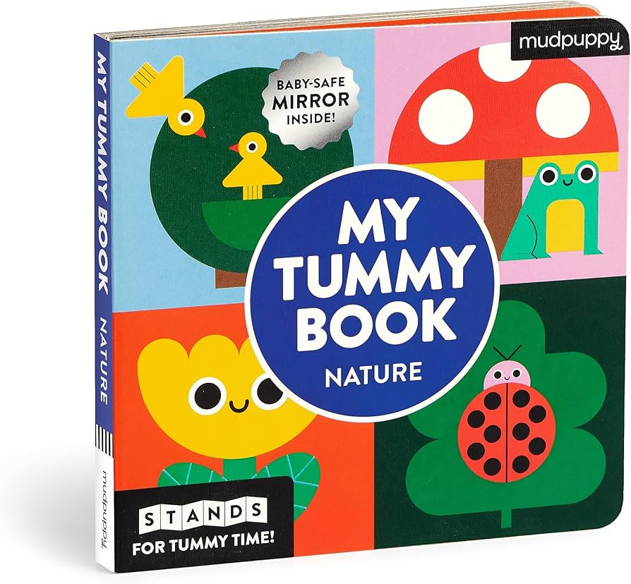 My Tummy Book Nature: High-Contrast Fold-Out Book That Stands for Tummy Time, Baby-Safe Mirror In... | Amazon (US)