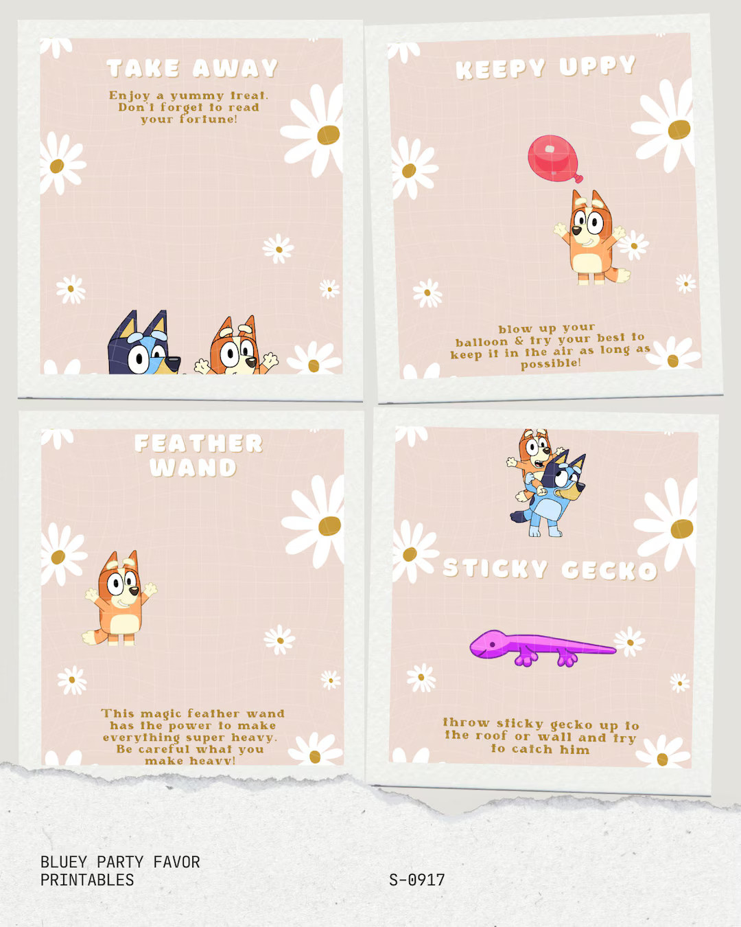 Blue Dog Orange Party Favors Bundle Birthday Invitation Canva Editable Keep Uppy Sticky Gecko Ins... | Etsy (US)