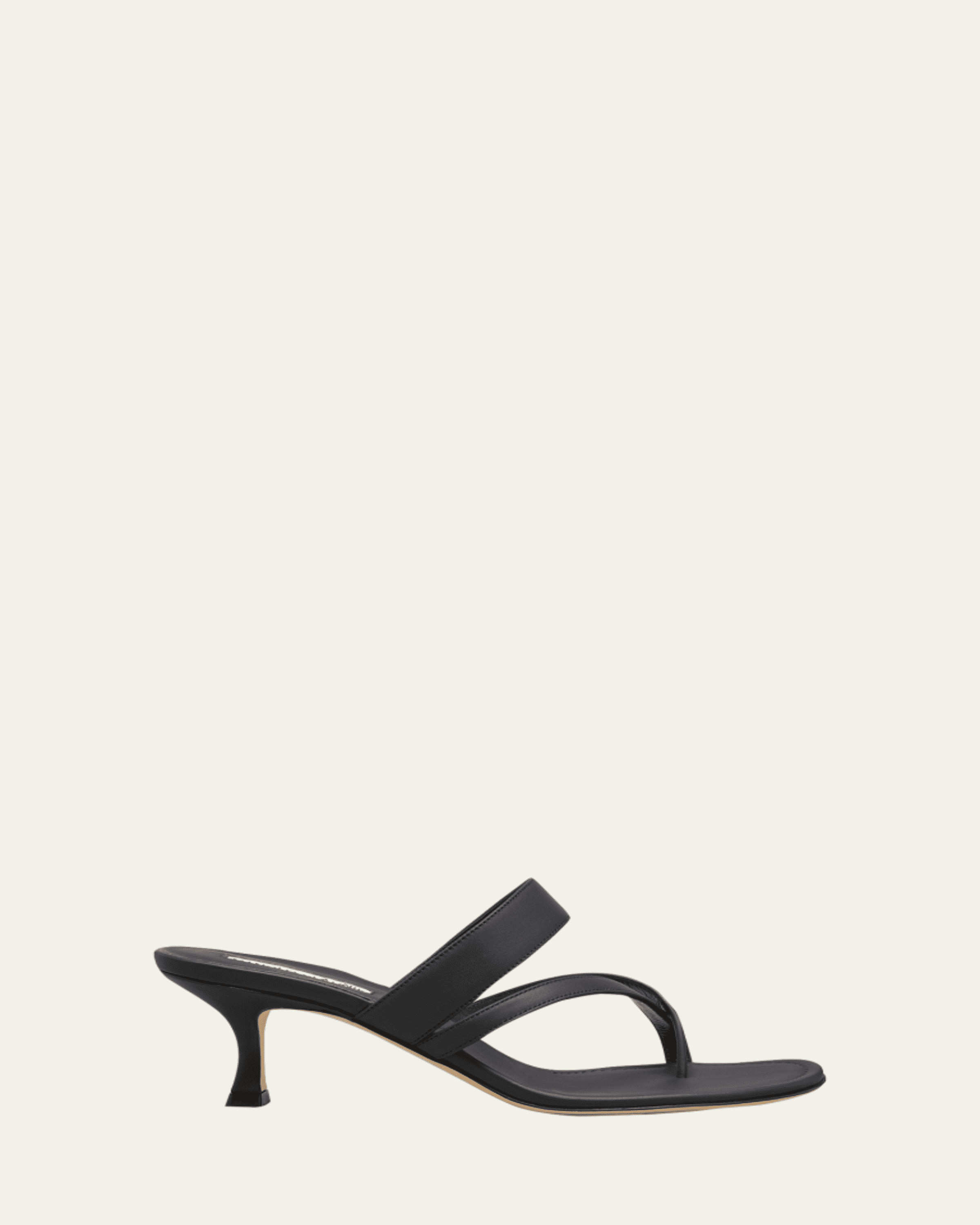 Manolo Blahnik Tituba Leather Buckle Slide Sandals | Bergdorf Goodman