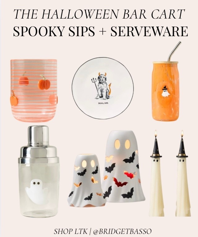 Spooky season, but make it cute 👻🎃 Halloween entertaining finds featuring ghost glassware, pumpkin cups, a cocktail shaker, glowing ghost candleholders and witch-hat taper candles.
#halloweendecor #halloweenfinds #spookyseason #halloweenhosting #ltkfinds