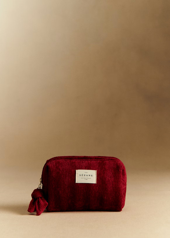 Makeup bag corduroy velvet | Sezane Paris - US